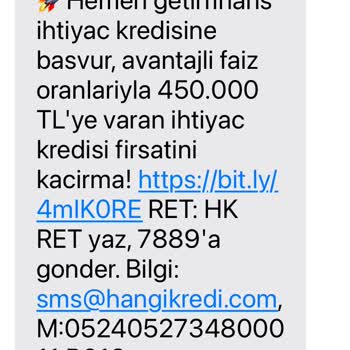 Kredi Araştırmasından Sonra Bitmeyen Mesaj Ve Mailler