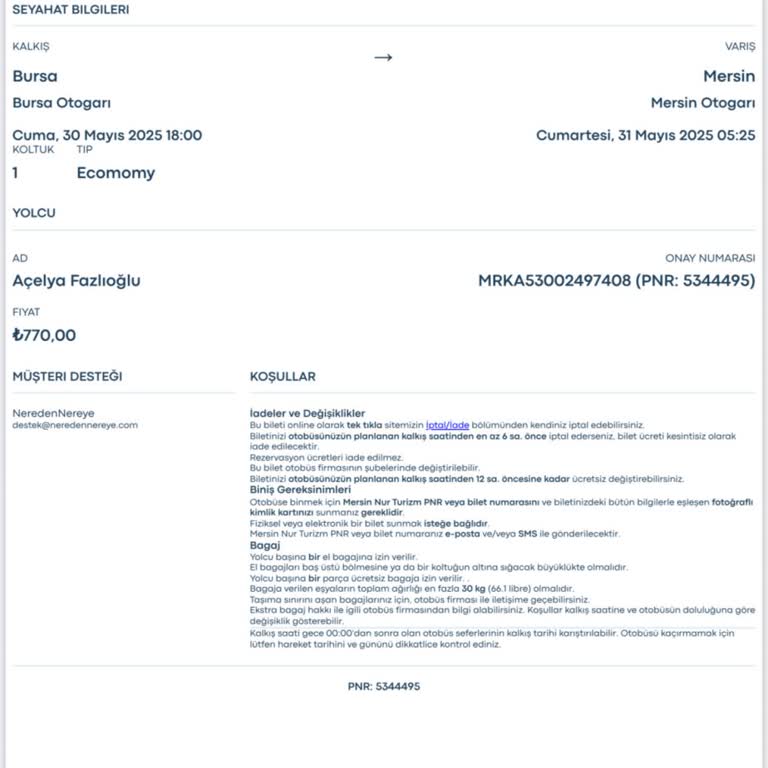Biletim Bilgim Dışında İptal Edildi Mağduriyet Yaşadım