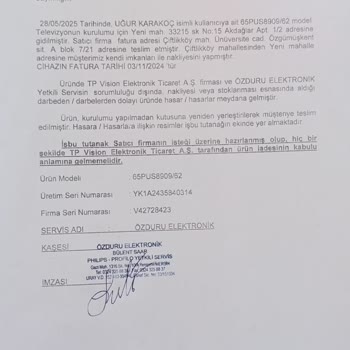 Kırık Televizyon İçin Mağduriyetim Giderilmedi