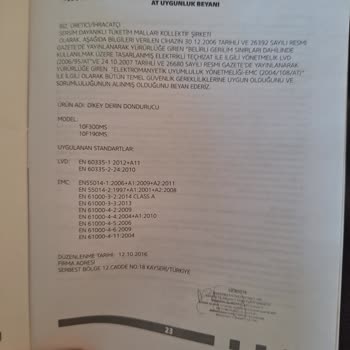 Derin Dondurucuda Sürekli Arıza Ve İlgisiz Servis Mağduriyeti