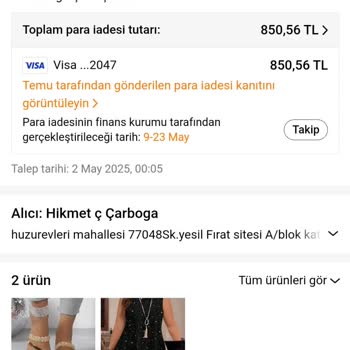 Temu'dan Yapılan İade Hala Hesabıma Yatmadı