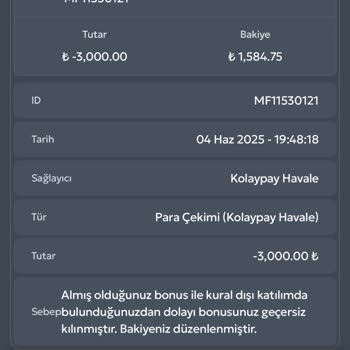 Tarafbet Kendi Bakiyemle Kazandığım Paranın Çekimi Haksızca Reddedildi