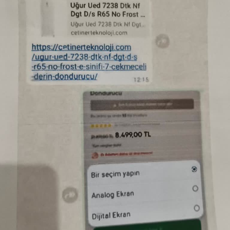 Ödeme Yapıldı, Derin Dondurucu Teslim Edilmedi Ve Para İadesi Alınamadı