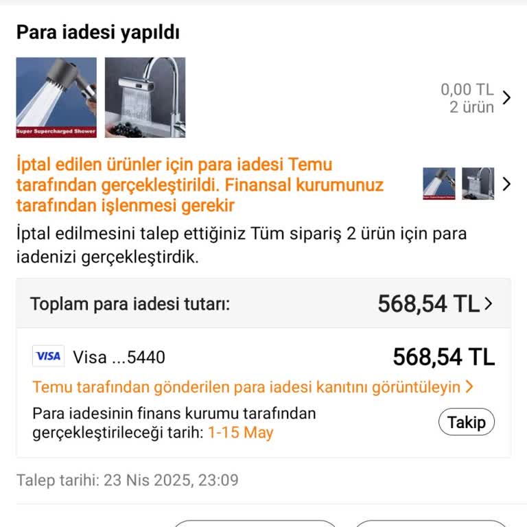 Temuda İptal Edilen Siparişin Para İadesi Yapılmıyor Müşteri Oyalıyorlar