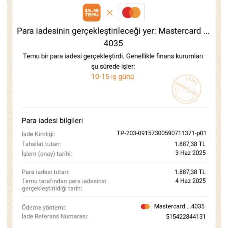 İade Yapılmadı, Param Bankama Yatmadı