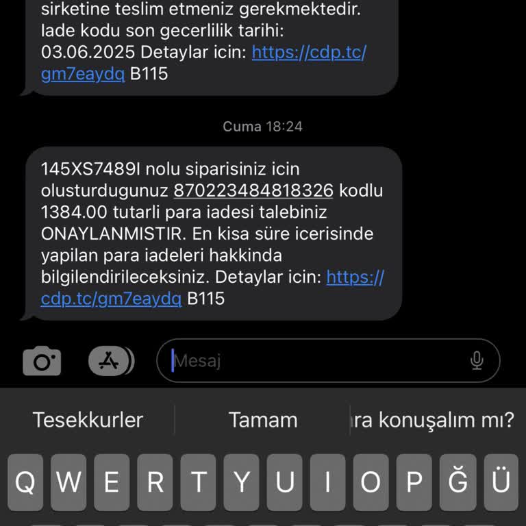 İade Ücreti Yatırılmadı Ve Kargo Kesintisi Hakkında Bilgilendirme Yapılmadı