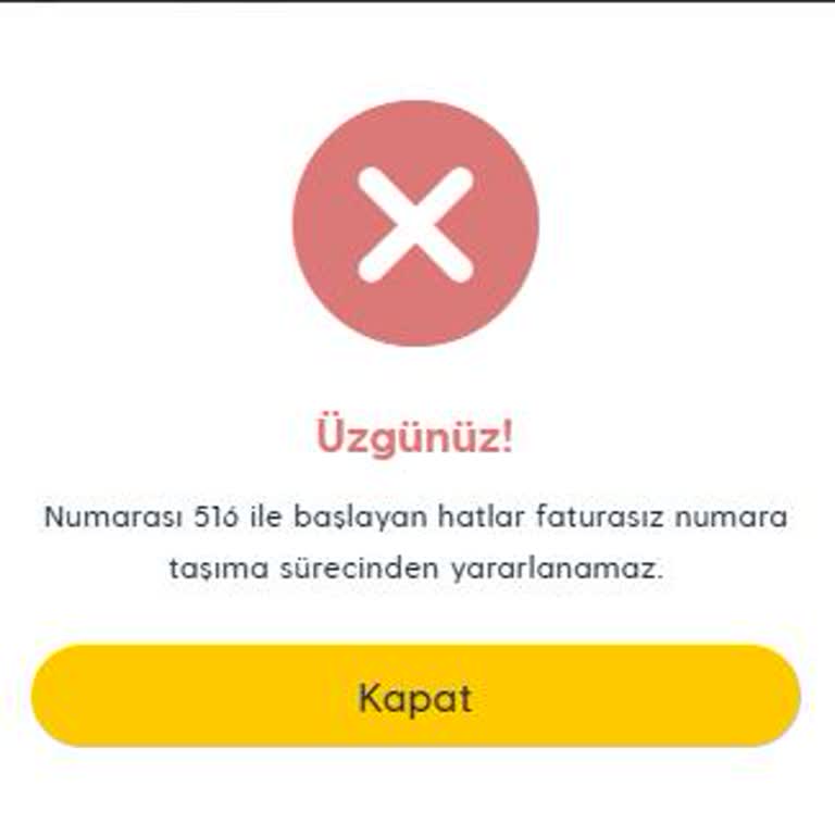 Turkcell'den Aldığım 516'lı Numaramı Geri Taşıyamıyorum!