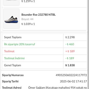 Sipariş Verdiğim Ayakkabıya Ulaşamıyorum