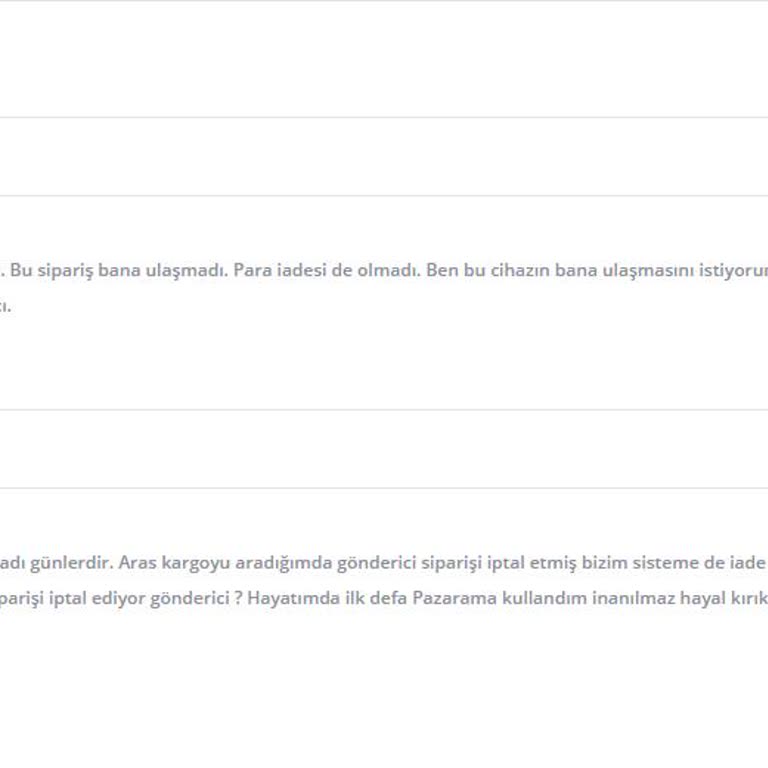 Kargom Teslim Edilmedi, Pazarama Ve Satıcı İlgisiz Kaldı, Para İadesi Yapılmıyor