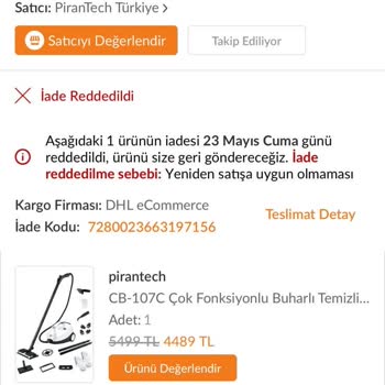 Kullanılmış Sayılan Ürün İadesi Reddedildi, Fatura Da İletilmedi