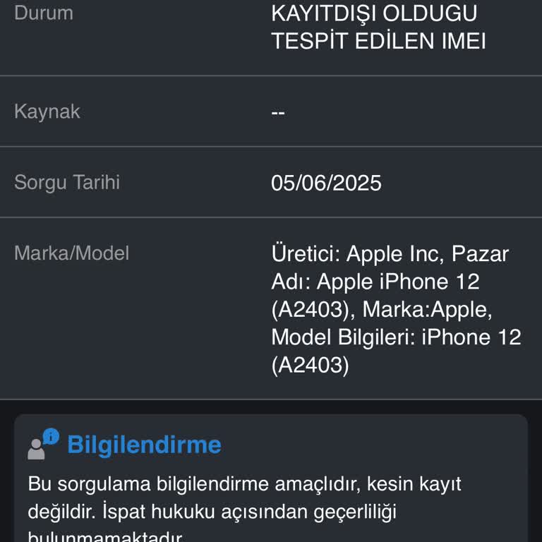 Instagram Üzerinden IMEI Kayıt Vaadiyle Mağduriyet Yaşadım