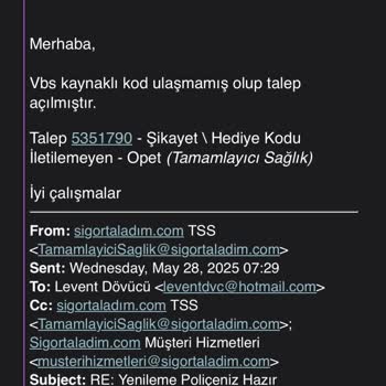 Sigorta Yenilemede Verilmeyen Kupon Ve İletişim Sorunu