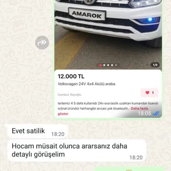 Akülü Araba Alışverişinde Para Gönderip Mağdur Oldum