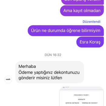 Ödemesi Yapılan Siparişin İptal Edilip İletişimsiz Bırakılması