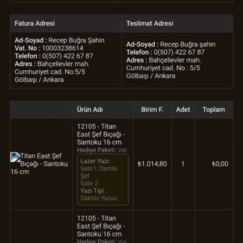 Şef Bıçaklarında Beklenmedik Paslanma Ve Kalite Sorunu