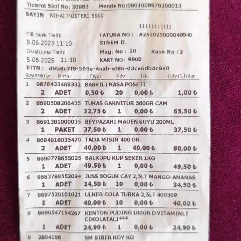 Aldığım Yufkanın Bozuk Çıkması Ve İade Sorunu