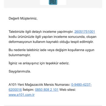 Satın Aldığım Ayakkabının Kısa Sürede Deforme Olması Ve Mağaza İlgisizliği