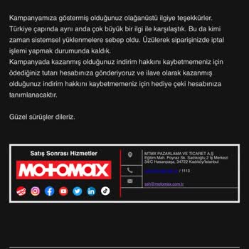 Motomax.com'dan Sipariş Gecikmesi Ve Yetersiz İletişim
