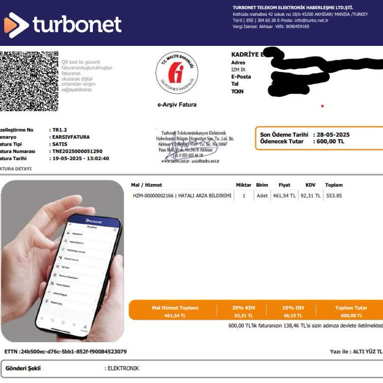 Hizmet Dondurma Sonrası Açılmayan İnternet Ve Hatalı Fatura