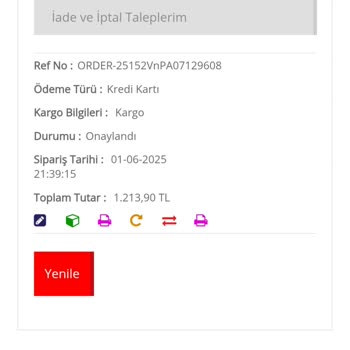 Siparişim Hakkında Bilgilendirme Ve Destek Talebi