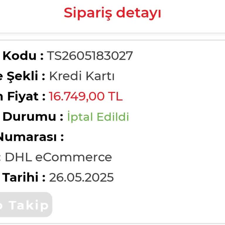 Stokta Olmayan Ürün Satışı Ve Sipariş İptali Nedeniyle Mağduriyet