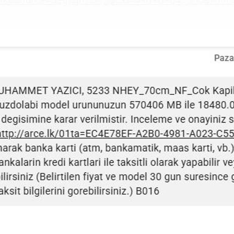 Buzdolabı Değişiminde Haksız Ücret Ve Taksitlendirme Sorunu Yaşadım