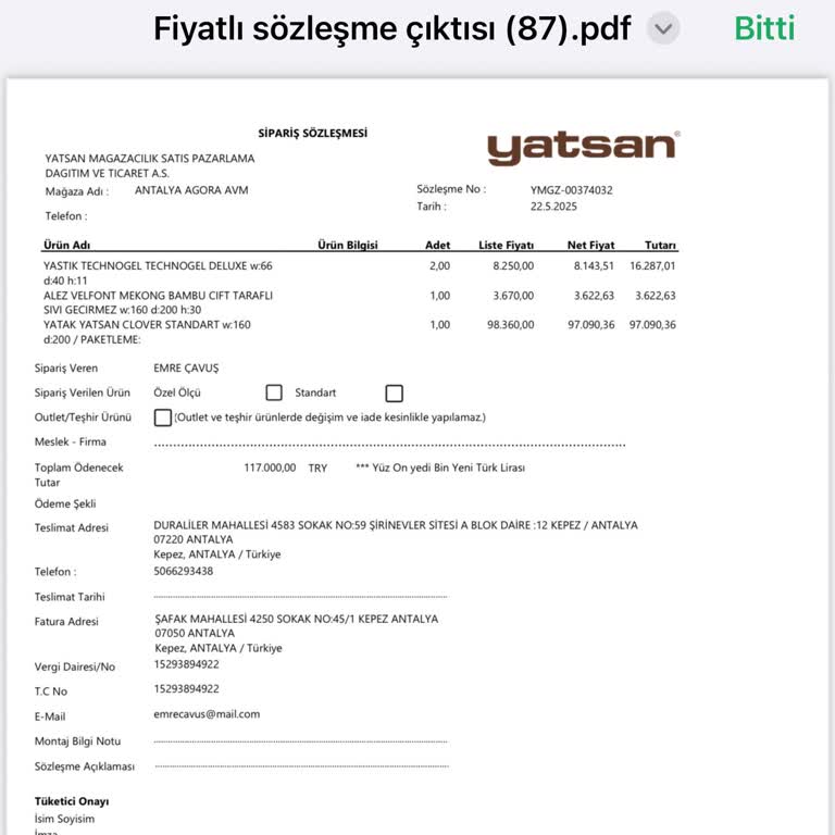 Satın Alınan Yastık Modeli Yanlış Teslim Edildi, Doğru Ürünün Gönderilmesini Talep Ediyorum