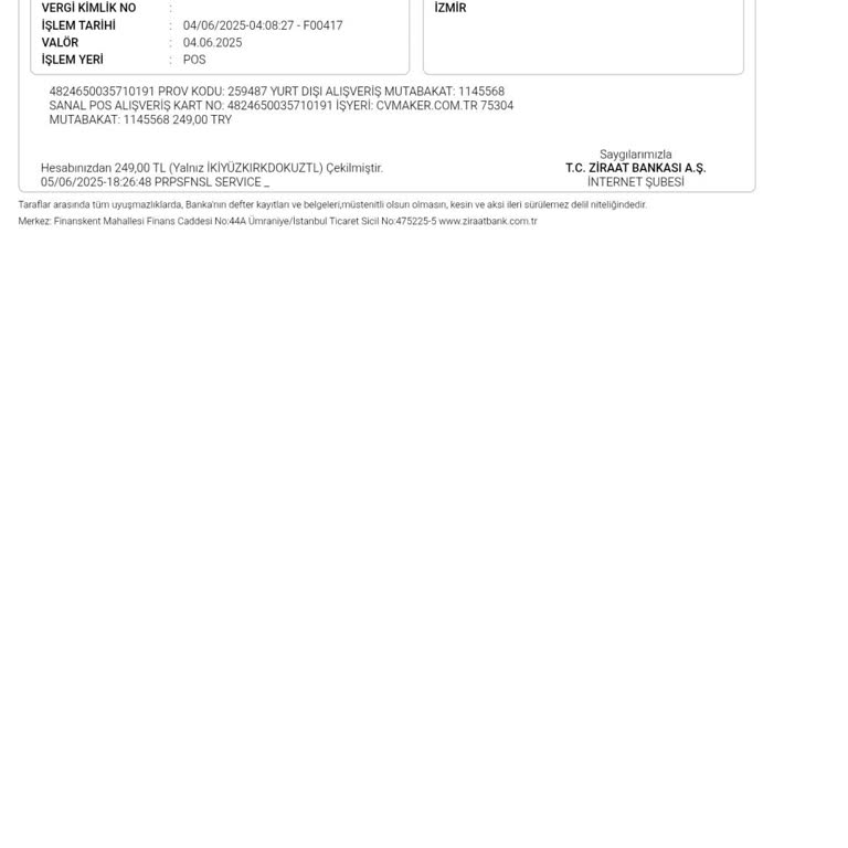 CV Maker Sitesinde Onaysız Para Çekimi Ve İade Talebi