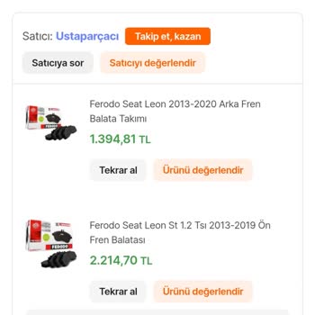 Hepsiburada Siparişimde Eksik Fren Balatası Gönderildi Mağduriyetim Çözülemedi