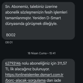 D-Smart Aboneliğim Bilgim Dışında Yenilendi, Müşteri Hizmetine Ulaşamıyorum