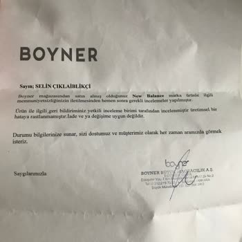 Garantiye Gönderilen Ayakkabının Açılma Sorunu Reddedildi