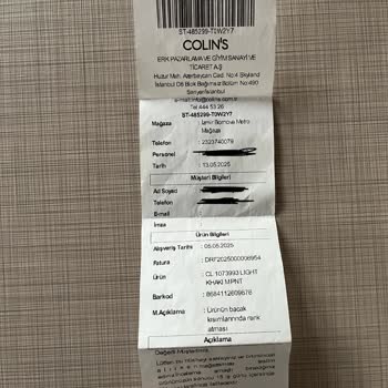 Colins Pantolonum İlk Yıkamada Renk Değiştirdi Mağduriyetim Giderilmiyor