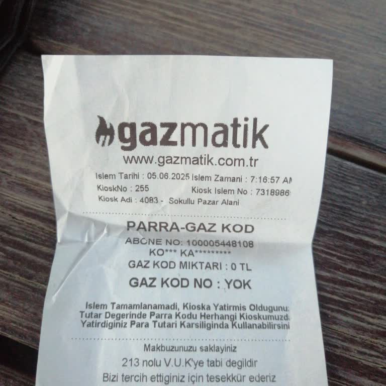 Gazmatik'ten Alınan Paranın Gazi Yüklememesi Ve Müşteri Hizmetlerine Ulaşılamaması