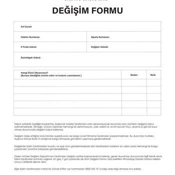 İade Ve Değişim Sürecinde Yüksek Kargo Ücreti Ve İletişim Sorunları Yaşadım