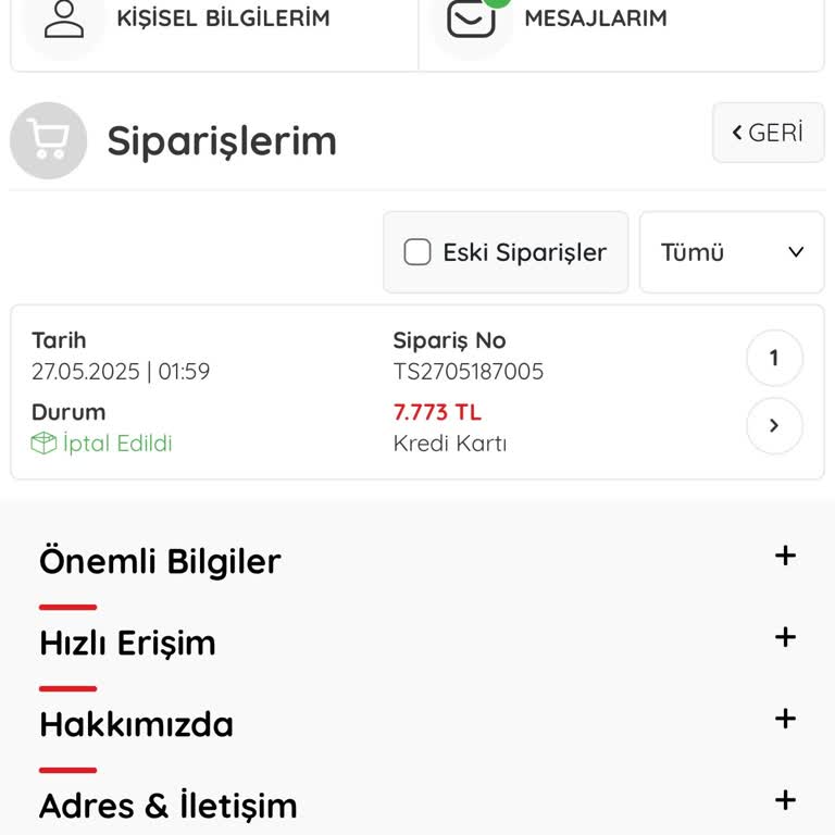 Sipariş İptali Sonrası Bilgilendirme Ve Çözüm Sunulmaması Güvenimi Sarstı