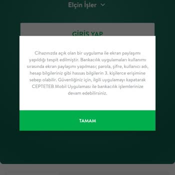 Sürekli Ekran Paylaşımı Uyarısı Ve Sorunun Çözülememesi