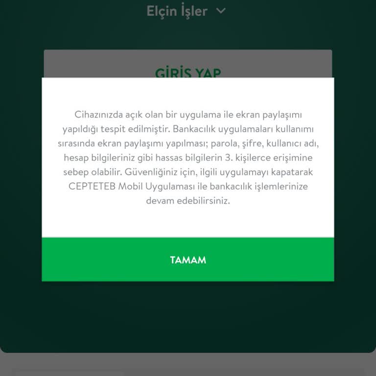 Sürekli Ekran Paylaşımı Uyarısı Ve Sorunun Çözülememesi