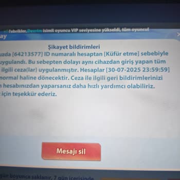 Vip 101 Okey Hesabım Haksız Yere Banlandı Ve Destek Alamıyorum
