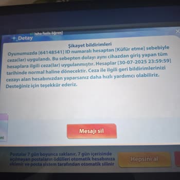 Vip 101 Okey Hesabım Haksız Yere Banlandı Ve Destek Alamıyorum