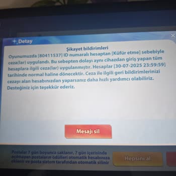 Vip 101 Okey Hesabım Haksız Yere Banlandı Ve Destek Alamıyorum