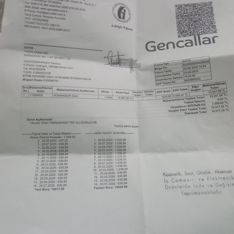 Saat İadesi Reddedildi, Mağduriyet Yaşıyorum