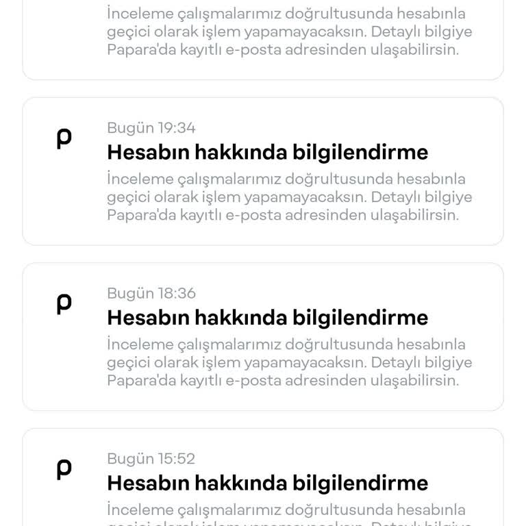 Papara Hesabım İnceleniyor, Param Mağduriyet Yaratıyor!