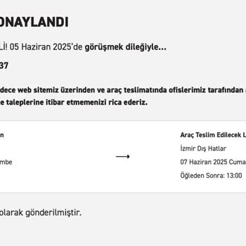 Bayramda Araç Teslim Edilmedi, Planlarım Altüst Oldu