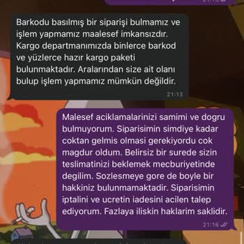 Siparişlerim Gelmedi, İade Talebim De Reddedildi