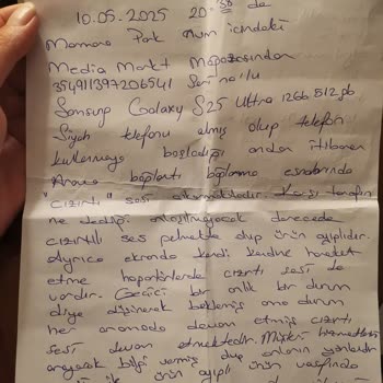 Satın Aldığım Samsung Galaxy S25 Ultra Cihazda Cızırtı Ve Bağlantı Sorunları, Değişim Veya İade Talebim Karşılanmıyor