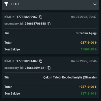 Kazanç Sonrası Bakiyem Düşürüldü, Çekim Talebim Reddedildi