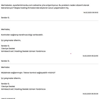 İsimtescil.net'te Sürekli Kesintiler Ve Destek Sorunları