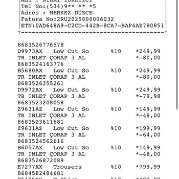 Yapmadığım Alışverişin Faturası Ve Kart Bilgilerimle İşlem Yapılması