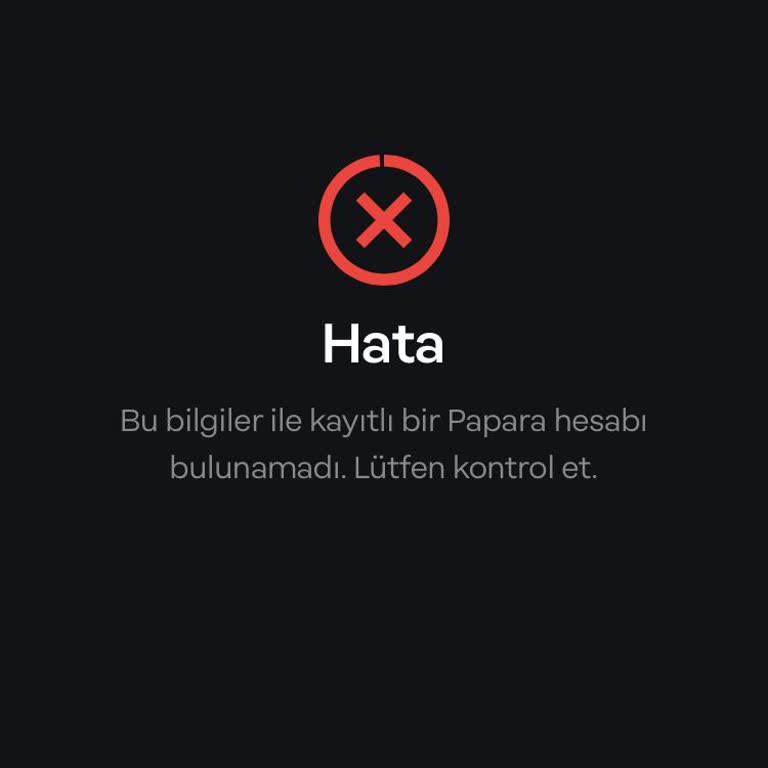 Papara E-posta Adresimi Güncelleyemiyorum Hata Alıyorum