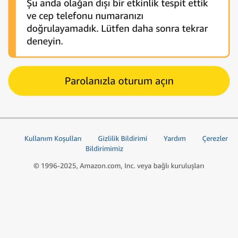 Amazon Hesabıma Erişim Engellendi, Siparişlerime Ulaşamıyorum